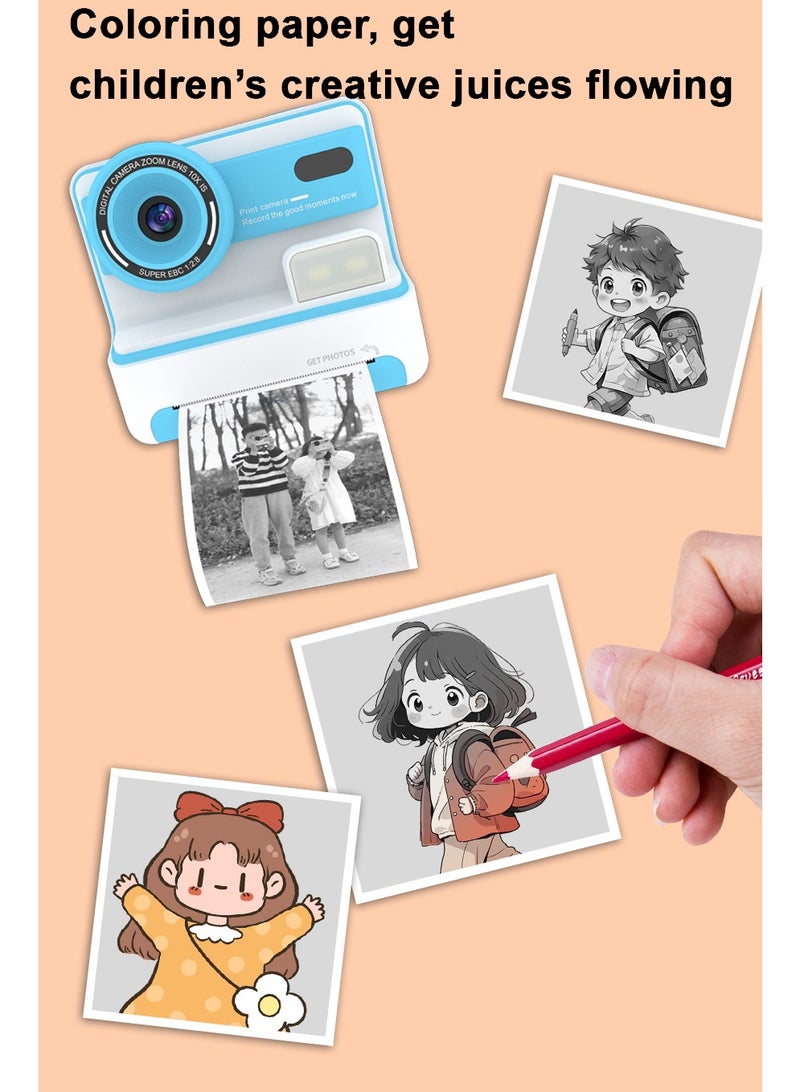 XiuWoo Instant Camera for Children Mini Thermal Printing Camera with 32GB  TF Card Display 2.4 inch 1080P HD Video Photo 36MP Dual Camera 2 rolls included - Image 5