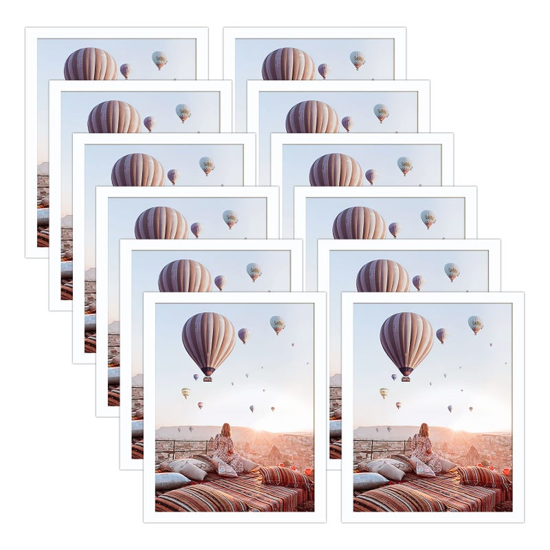 CRUGLA 12 Packs 8.5x11 Magnetic Picture Frames for Refrigerator Locker  8.5 by 11 Photo Certificate Document Frame Bulk  Peel and Stick Kids Artwork Holders for Fridge Dishwasher Whiteboard - Image 1