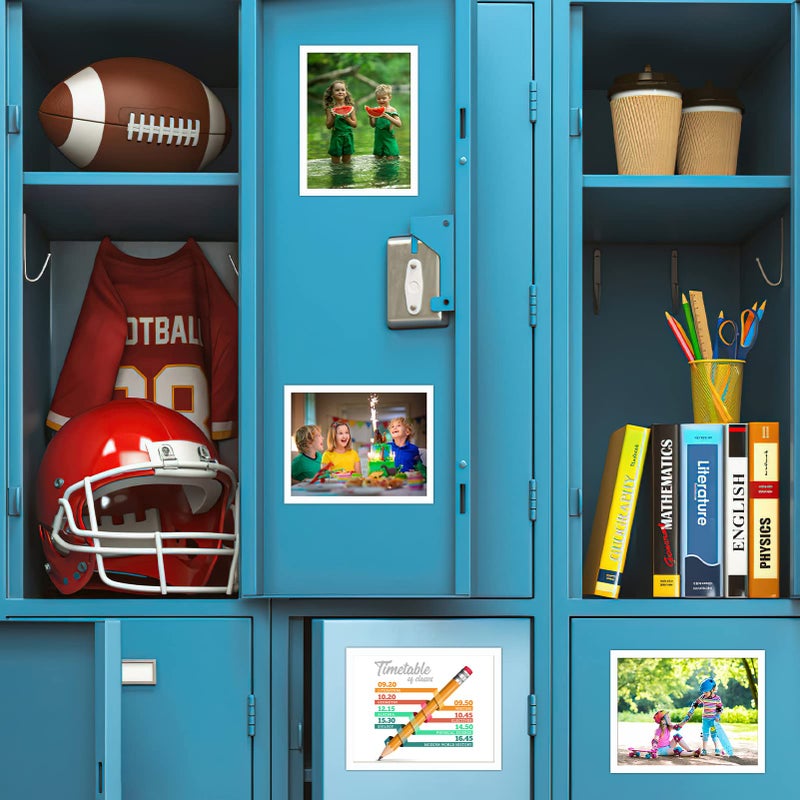 CRUGLA 12 Packs 8.5x11 Magnetic Picture Frames for Refrigerator Locker  8.5 by 11 Photo Certificate Document Frame Bulk  Peel and Stick Kids Artwork Holders for Fridge Dishwasher Whiteboard - Image 5