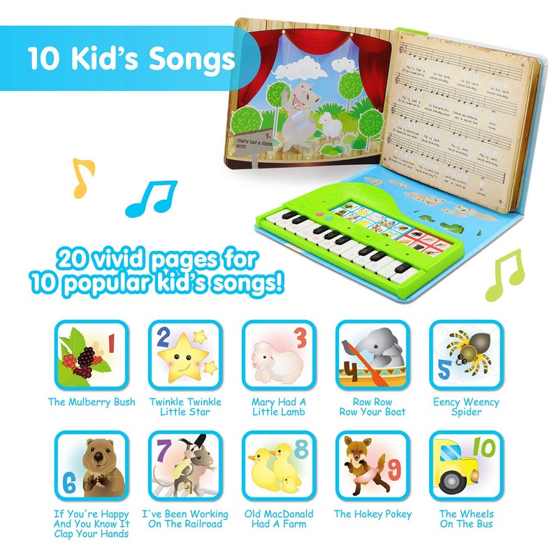 BEST LEARNING My First Piano Book - Educational Musical Toy for Toddlers Kids Ages 3-5 Years - Ideal 3, 4 Year Old Boy or Girl Birthday Present - Image 2