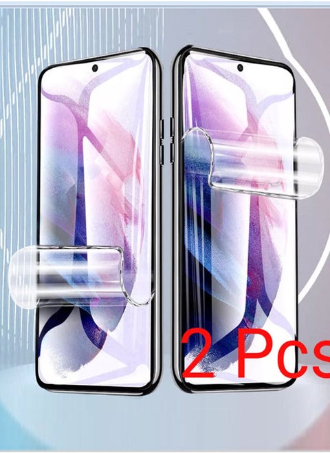 قطعتين ستكر حماية للشاشة من الهايدروجيل الشفاف يحمي الهاتف من الخدوش لهاتف جوجل Pixel 7 pro