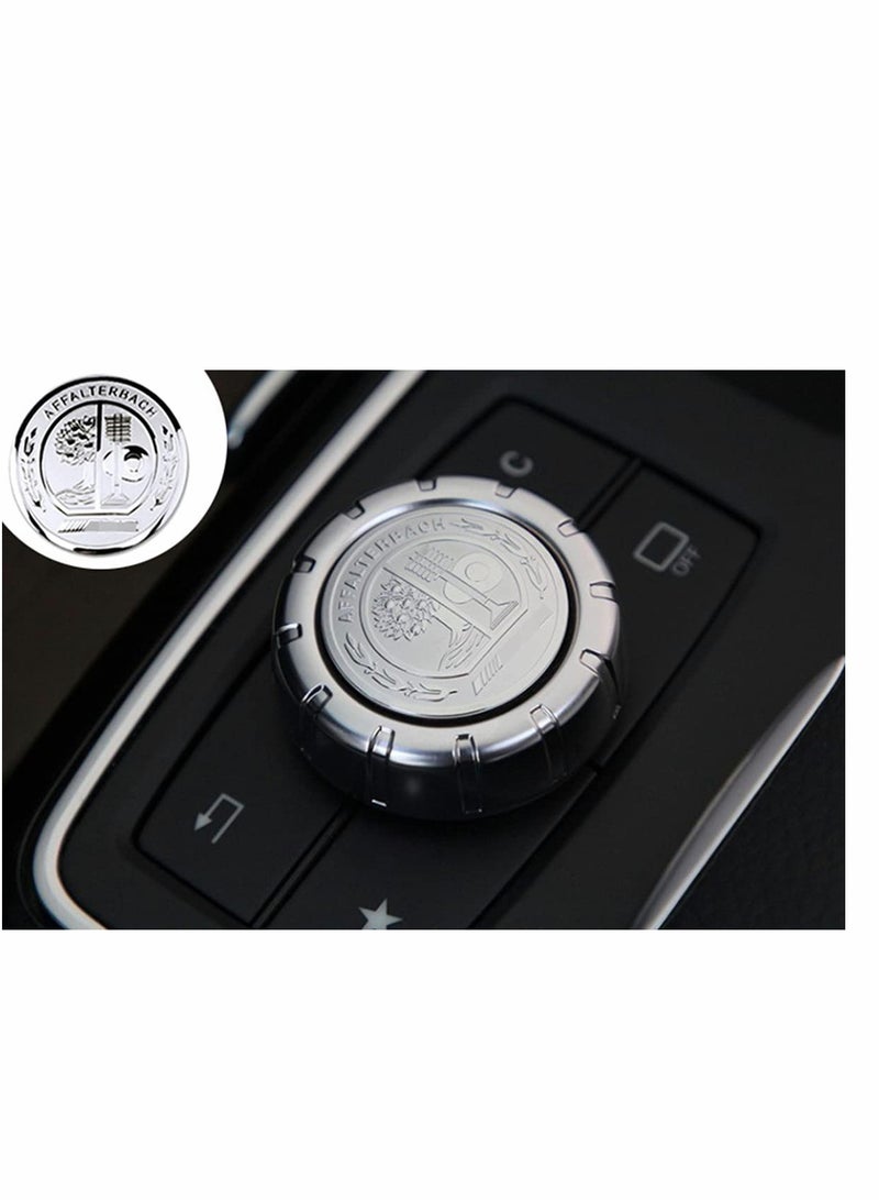 Metal Modified Center Console Multimedia Control Button Knob Trims Cover Decals Emblems Stickers for Mercedes Benz A B E GLK GLA CLA GLE ML GL Class (29mm Knob, Sliver) - Image 4