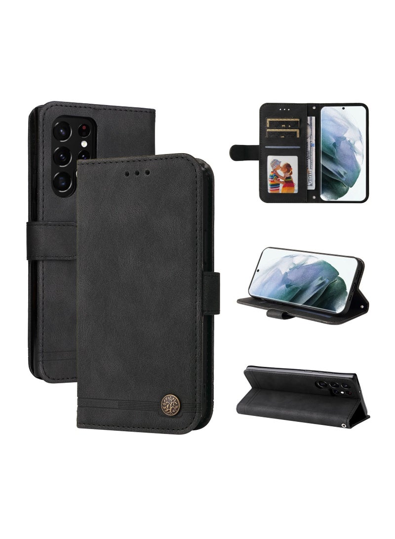 Suteni Crossbody Strap Flip Cover Card Slots Leather Phone Case for Samsung - Image 3