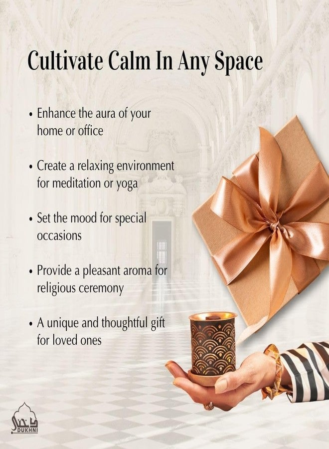 DUKHNI Oud Al Mukhtar, Qamar, Habayeb Bakhoor by Dukhni - (3 Trays x 9 piece Each) & Taj Exotic Burner | Perfect for Prayer & Meditation. Great Gift for Ramadan & Eid - Image 3