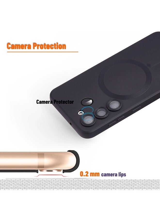 ShebSheb - Matte for Samsung Galaxy S23 Case, Compatible with MagSafe, Slim Thin Magnetic Cover with Built-in Camera Lens Protector - Image 1