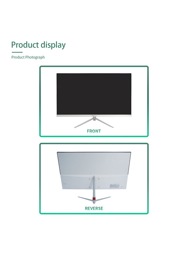 ElieKen 23.8 Inch Ips Display Monitor,Ultra Thin Computer Screen Flat Panel With Vga And Hdmi Port White - Image 4