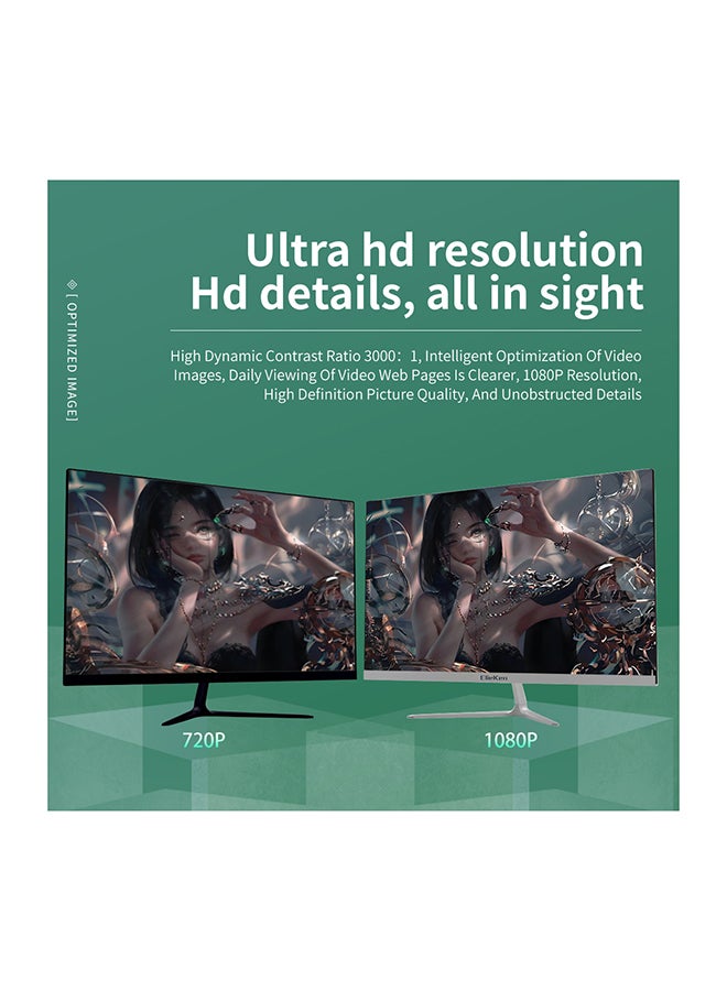 ElieKen 23.8 Inch Ips Display Monitor,Ultra Thin Computer Screen Flat Panel With Vga And Hdmi Port White - Image 3