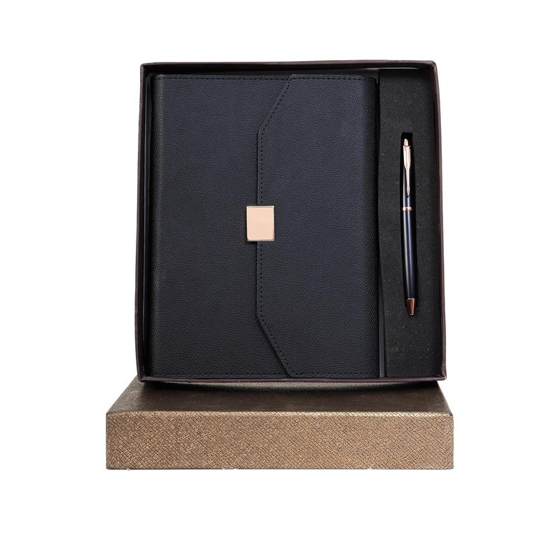 Scribelle Premium A5 Refillable Notebook with Pen – 6 Ring Binder, PU Leather Cover, 208 Pages,Box Set - Image 2