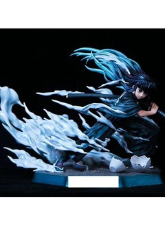 General Demon Slayer: Kimetsu no Yaiba Nine Pillars Simplified GK Mist Pillar Muichiro Tokito Statue Anime Figurine as a Gift for Fans and Friends (19 centimeters).  - Image 1