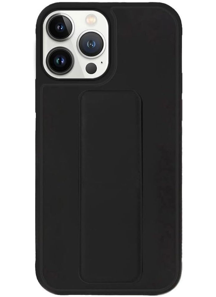 Raxoom iPhone 16 Pro Max Black Magnetic Kickstand Case with Premium Silicone, Vertical & Horizontal Hand Strap, and Multi-Stand - Image 5