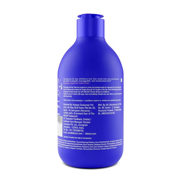 BBLUNT BBLUNT Intense Moisture Shampoo with Jojoba and Vitamin E for Dry Frizzy Hair 300 ml - Image 2