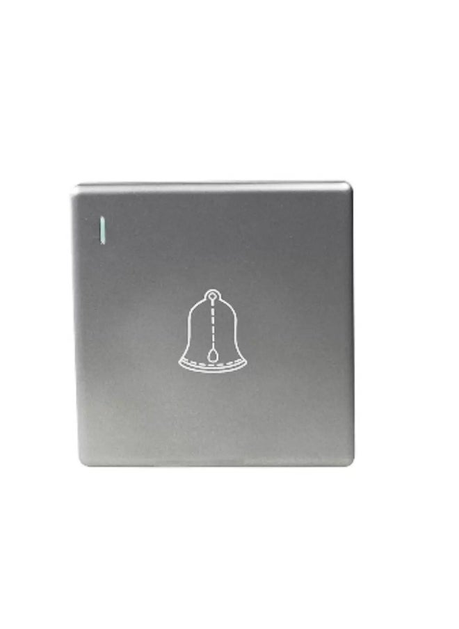 Elitco Elitco - 16A 1 Gang 250V Door Bell Switch (3 x 3 inches) Grey Color, 6.5mm. Minimal Thickness, Smooth, Wear Resistance, Elegant & Beautiful 