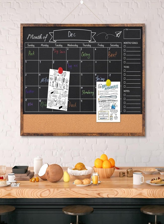 JEFURE Magnetic Chalkboard Calendar, 24x36 Inches Dry Erase Bulletin Board for Wall, Combination Blackboard for Office, School and Home - Image 5