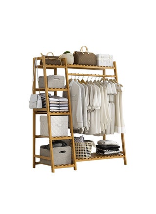 COOLBABY Bamboo Wood Garment Rack Clothing Rack Multifunctional Bedroom Hanging Rack Clothing Organizer for Coat Jacket Trouser Shoe Coat Plant 110CM Brown - pzsku/Z718E73A7E411C01F3B0BZ/45/_/1685342417/5b20b44d-b9df-46d9-8ff9-30541a76cc74