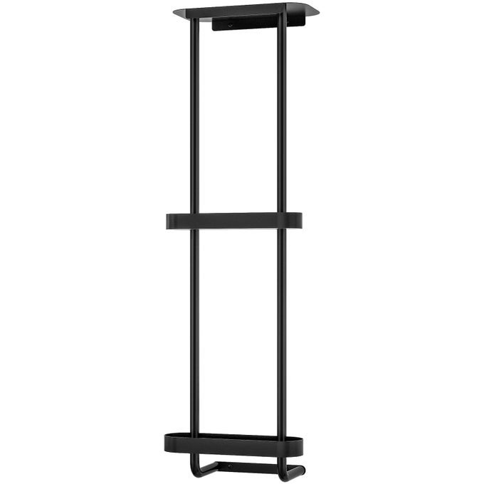 BATHROOM TOWEL STORAGE 364 INCH TOWEL RACKS FOR BATHROOM WALL MOUNTED WITH SHOWER CADDY WITH METAL SHELF BLACK