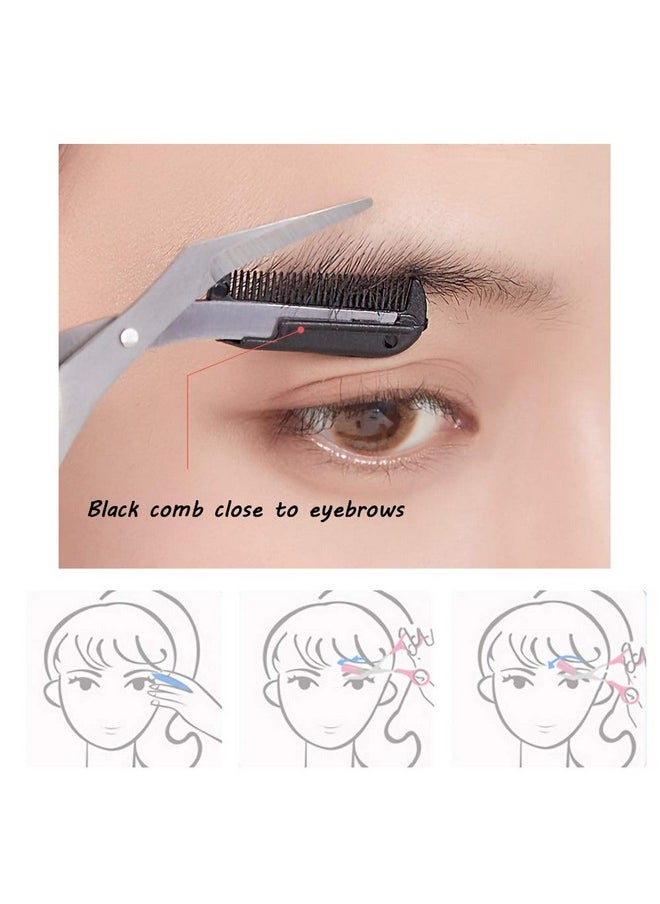HiMo Eyebrow Trimmer Kit, 6 in 1 Eyebrow Scissors, Tweezer, Eyebrow Razor, Shaping Scissors & Brush for Women  - Image 4