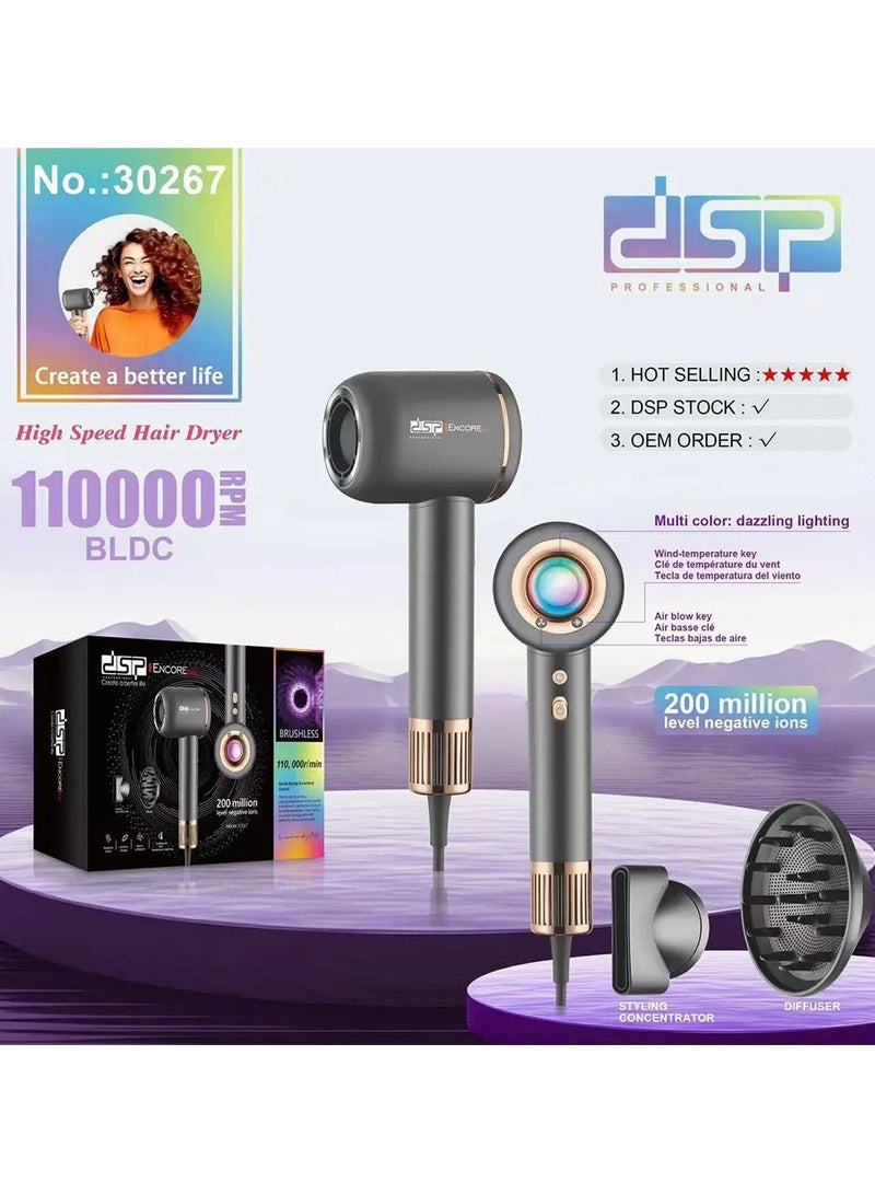 DSP Hair Dryer | | 1800W | High Speed Pro Hair Dryer 11000RPM - Image 2