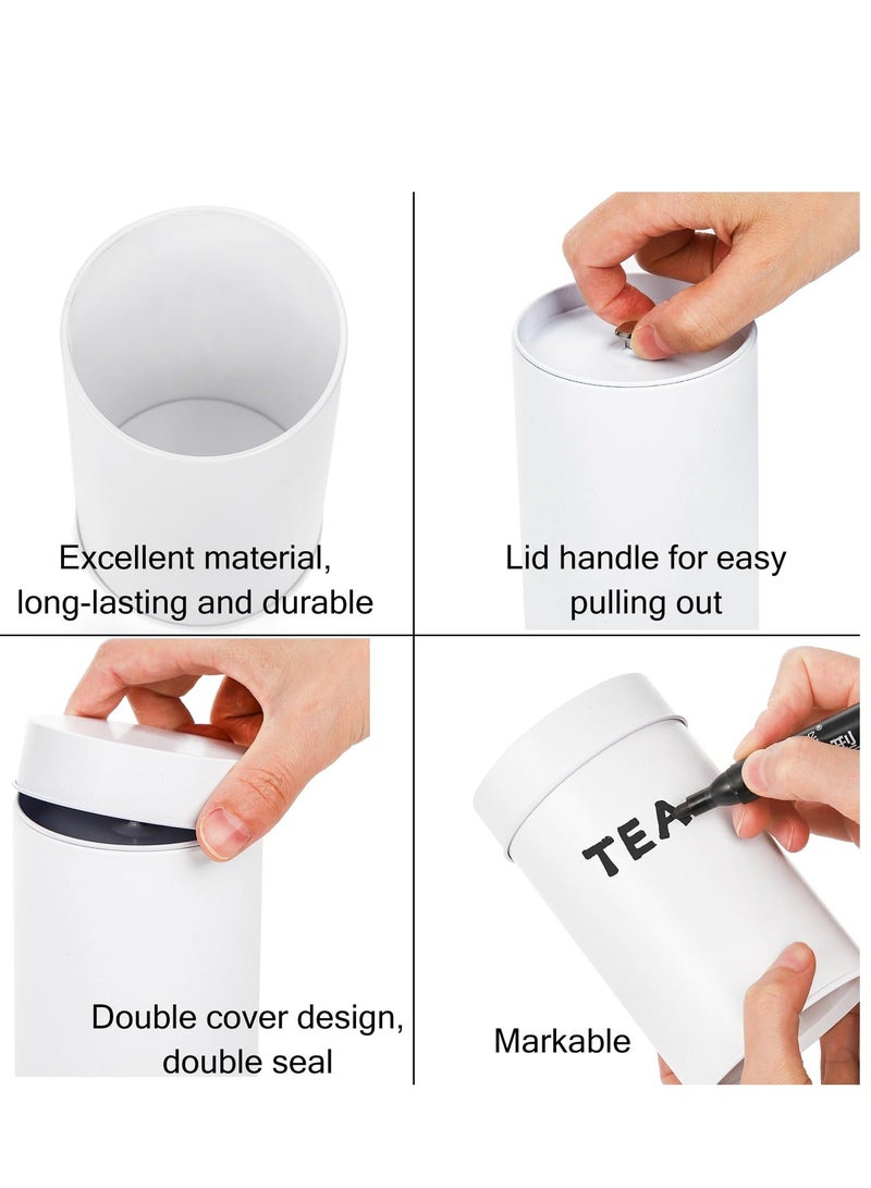 Tea Tin Canister with Airtight Double Lids with Airtight Lids, Leaf Tea storage Airtight Kitchen Canisters for Storage Tea Bags, 12Pcs - Image 5