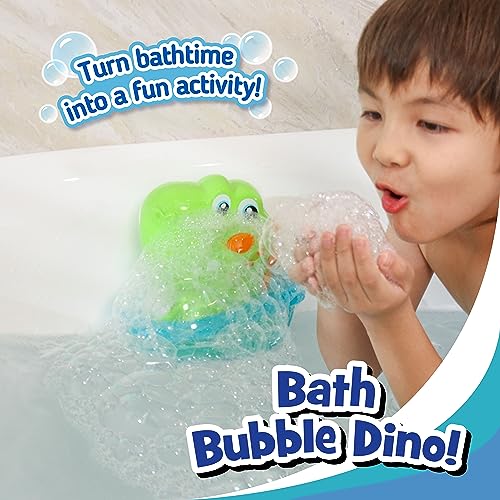 Hap-p-kid HAPPKID Dinosaur Bath Bubble Maker Automatic Dino Bubbles Blower Bathtub Shower Machine Toys Birthday Party Time Gifts for 12 18 24 Months 1 2 3 4 5 Years Old Boys Girls Preschool Toddlers Baby - Image 5