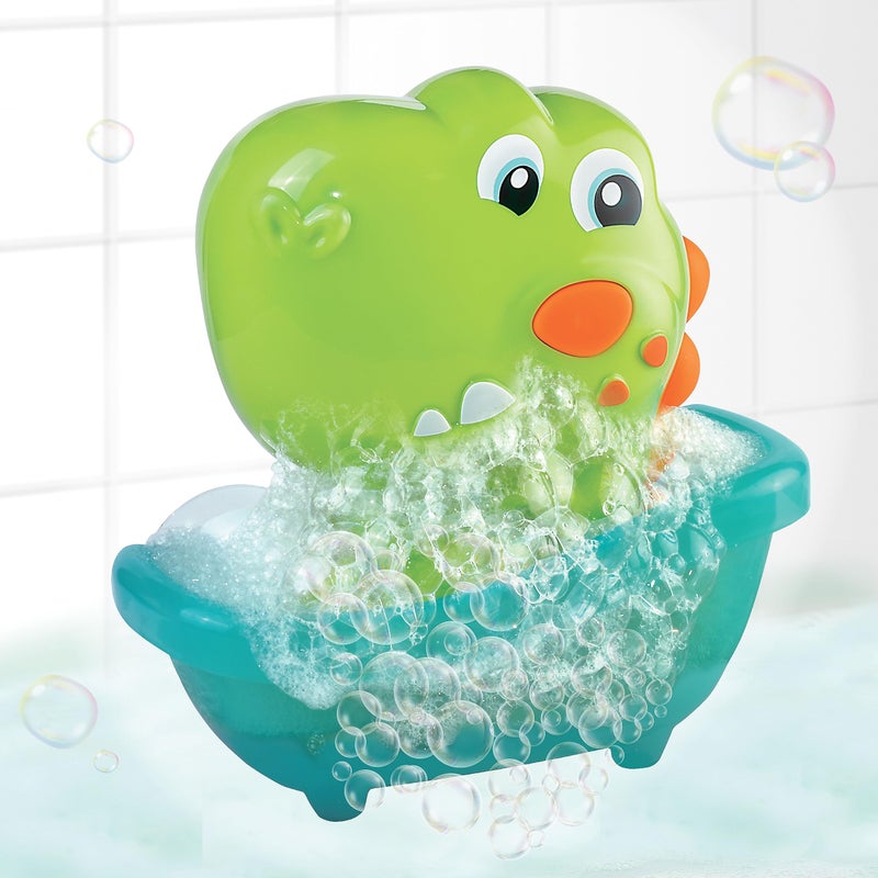 Hap-p-kid HAPPKID Dinosaur Bath Bubble Maker Automatic Dino Bubbles Blower Bathtub Shower Machine Toys Birthday Party Time Gifts for 12 18 24 Months 1 2 3 4 5 Years Old Boys Girls Preschool Toddlers Baby - Image 4