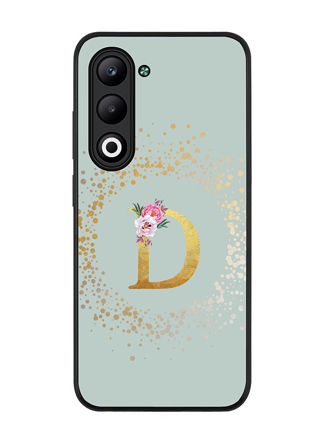 Stylizedd For Oppo A5 5G / A5 4G Case,Slim fit Camera Protection, Shockproof Thin Phone cover  - Custom Monogram Floral - D  (Light Grey ) - Image 1