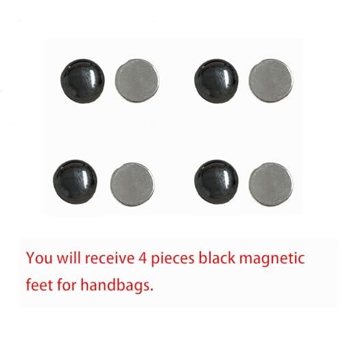 SPANSEE 4PCS Magnetic Feet for Handbags, Bottom Feet for Purses, Magnetic Feet for Purse Bottom, Purse Feet for Handbags, Handbag Heels (Black) - Image 3