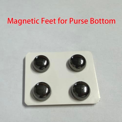 SPANSEE 4PCS Magnetic Feet for Handbags, Bottom Feet for Purses, Magnetic Feet for Purse Bottom, Purse Feet for Handbags, Handbag Heels (Black) - Image 4