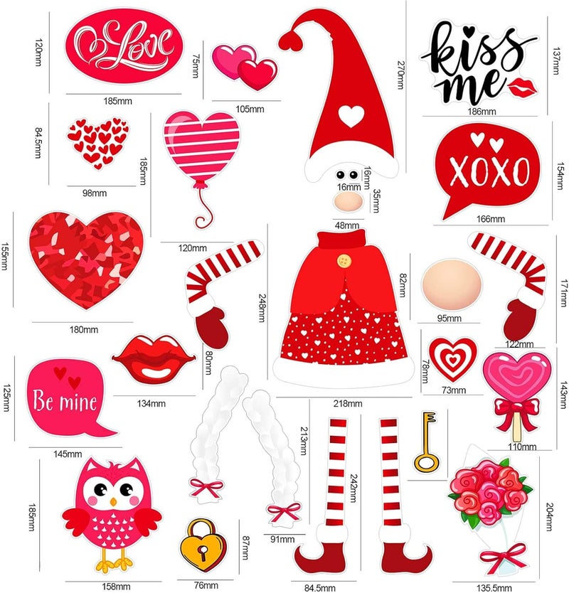 klarako 27 Pieces Valentines Gnome Refrigerator Magnets Set, Novelty Refrigerator Magnet Stickers Swedish Tomte Gnomes Fridge Magnet for Valentine s Day Decorations, Fridge, Metal Door, Office Cabinets Decor - Image 2
