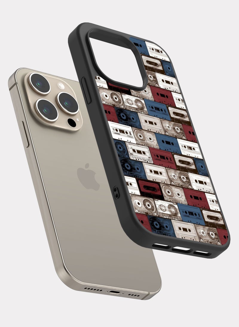 بكسلات كفر ايفون 15 برو نمط كاسيت متعدد الالوان - Image 2