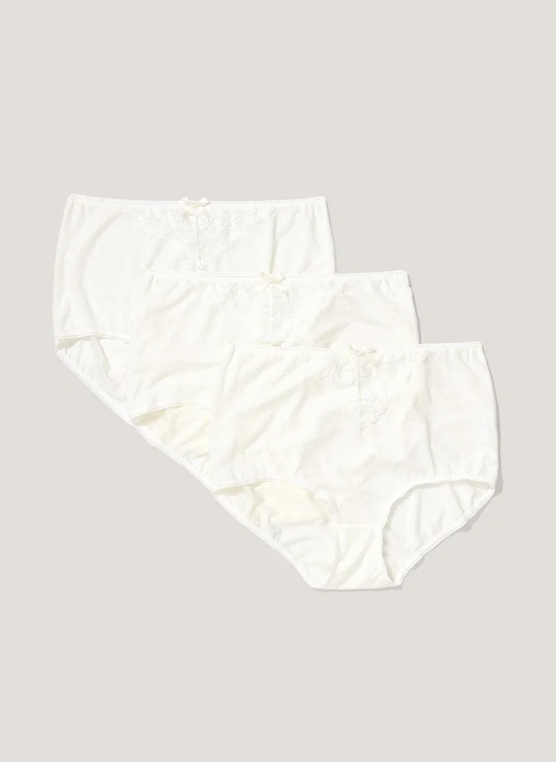 Matalan 3 Pack Jacquard Full Knickers