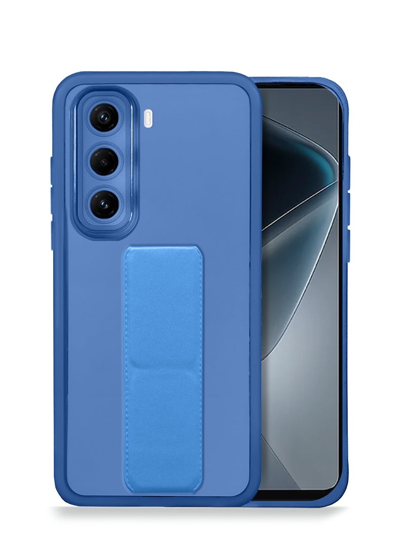 دبليو تيك انفينيكس هوت 50 برو + 4 جي 2024 غطاء جراب هاتف فاخر مقاوم للصدمات غير لامع شفاف بقبضة مغناطيسية - أزرق - Image 1