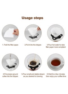 TEKTIK 100 Piece Coffee Paper Filter V60 Size 02 White without bleached 100% Natural  - Image 4