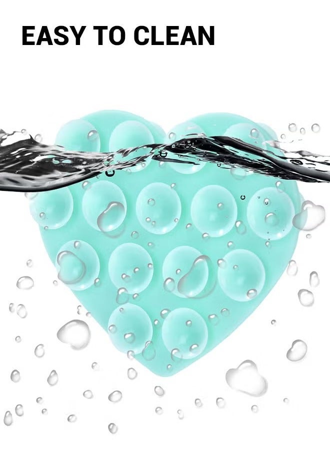 4PCS Heart-Shaped Silicone Suction Cup Phone Holders | Anti-Slip & Self-Adhesive Multipurpose Phone Mounts for Home & Car - Image 5