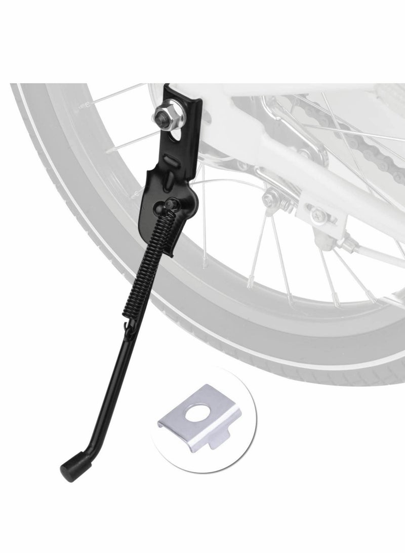 Barakah Bike Kickstand, for 18" Kids Bicycle Kick, Stand Rear Mount Premium Steel with Pad Rest 18 inch Replacement Training Wheel (Black, 1PCS) - Image 1