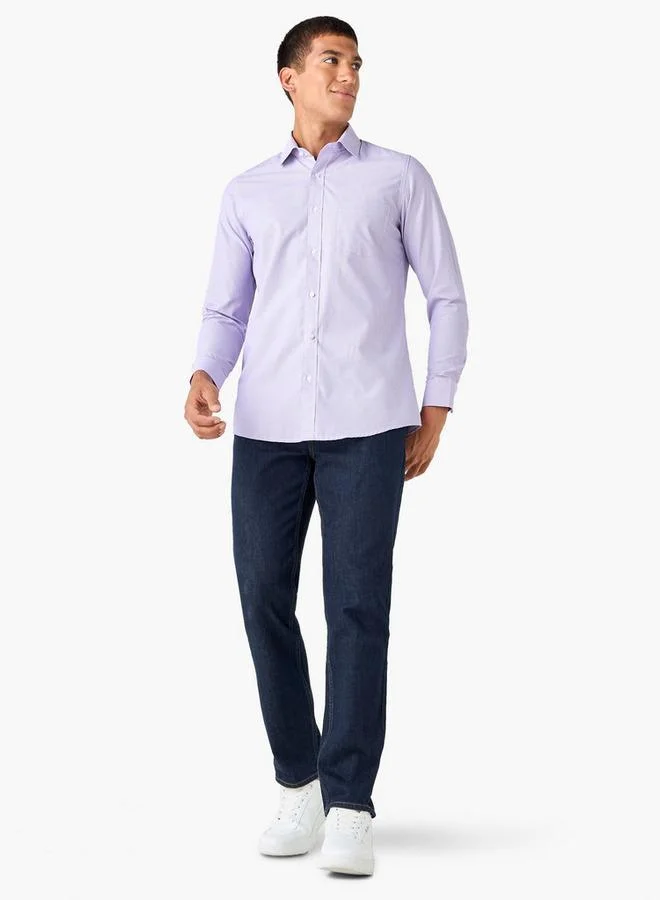 Splash FAV Regular Fit Checked Collared Shirt with Chest Pocket