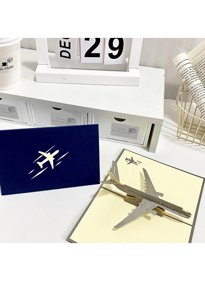 Airplane Pop Up Card, 3D Popup Greeting Cards With Envelope Aircraft For Travel Birthday Graduation Gift Men (Blue) - pzsku/Z718EFAA18FCAE4DF552EZ/45/_/1731928071/977a4361-f1af-446c-a349-03d314b9529a