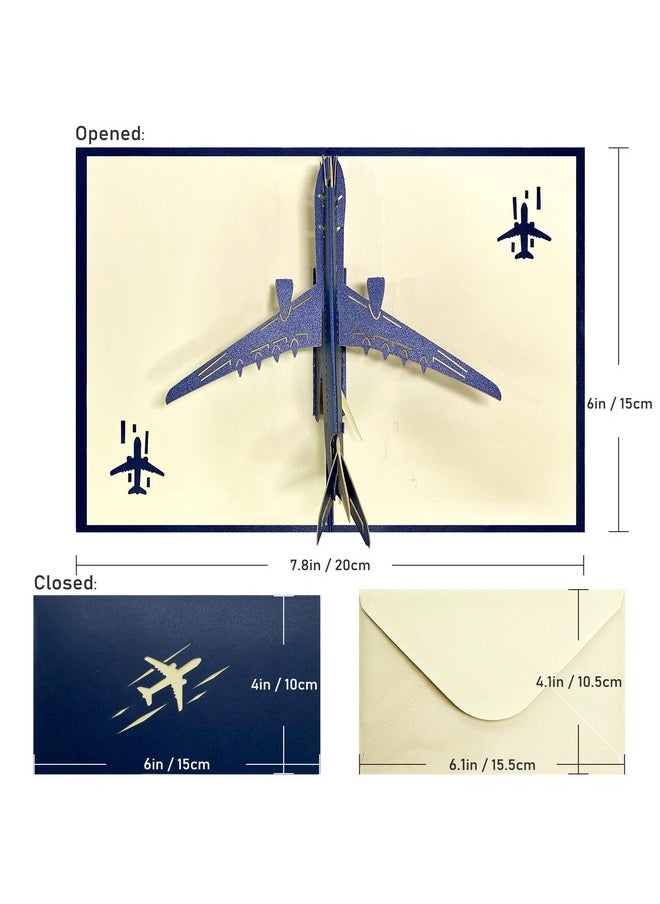 Airplane Pop Up Card, 3D Popup Greeting Cards With Envelope Aircraft For Travel Birthday Graduation Gift Men (Blue) - pzsku/Z718EFAA18FCAE4DF552EZ/45/_/1731928074/49d483a4-7178-4ec9-bdd4-37213f3a352f