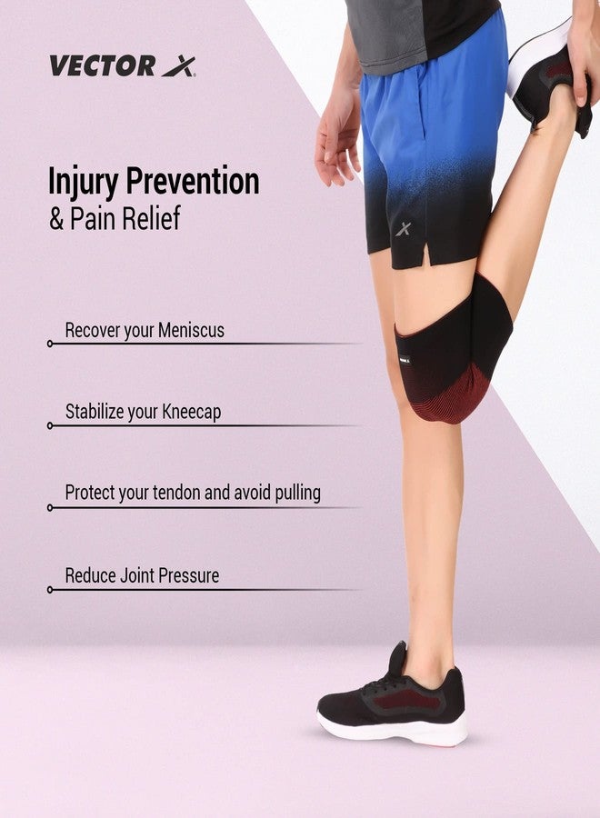 Vector X Unisex Elastic Knee Support Large Black - Image 4