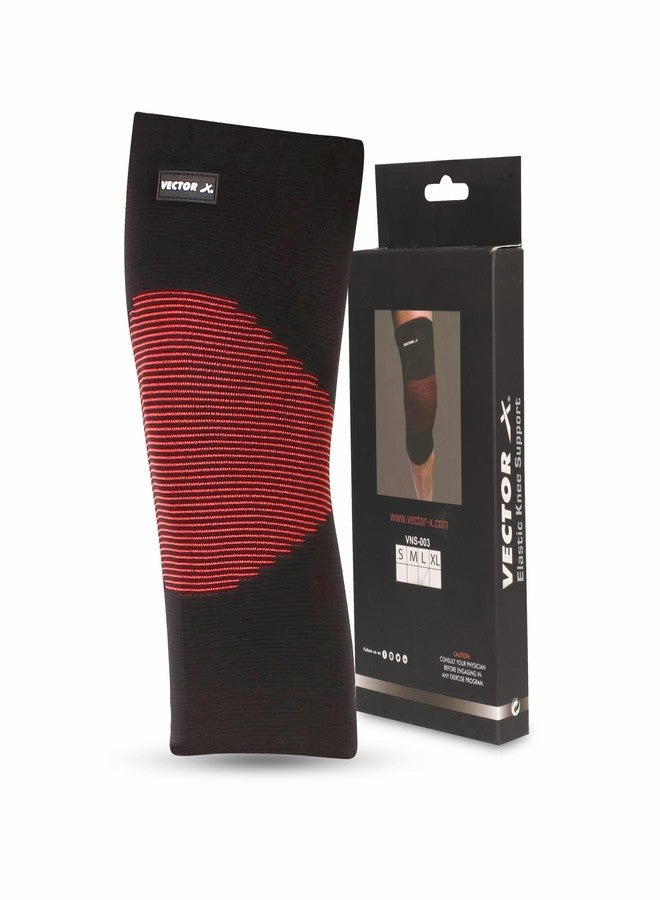 Vector X Unisex Elastic Knee Support Large Black - Image 1