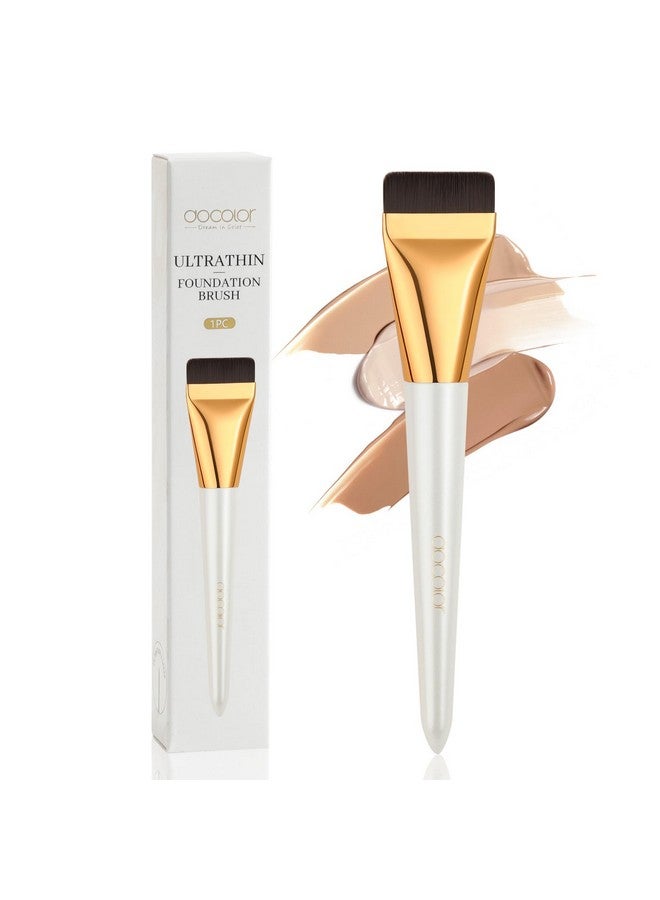 docolor Flat Foundation Brush For Liquid Makeup,Ultra Thin Liquid Foundation Brush Premium Makeup Face Brush For Blending, Cream, Thin Foundation Brush Makeup Tool Face Foundation Flat Brush - Image 1