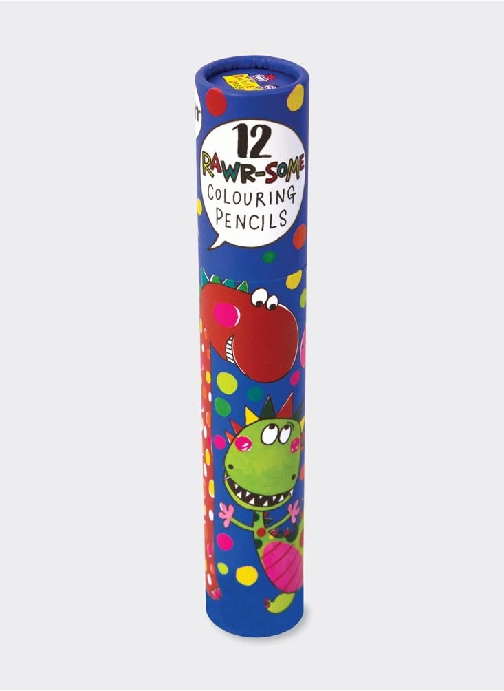 Rachel Ellen Children's Dinosaurs Colouring Pencil Tube  - Image 1