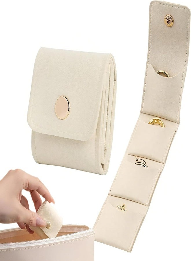 ATHA Mini Travel Jewelry Bag with Snap Close Buckle | Portable Foldable Travel Jewelry Organizer Case | Small Jewellery Box for Earrings, Rings, Necklaces (1 Psc_Multicolor) - Image 1