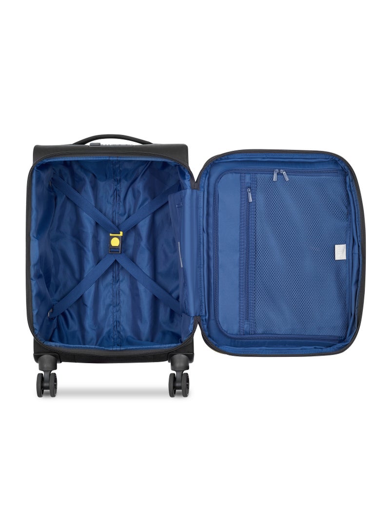 ديلسي حقيبة سفر دلسي بروشانت 3 ذات عجلات مزدوجة قابلة للتوسعة مجموعة من 3 قطع (L+M+S) 55/67/78 سم، اللون أسود داكن - Image 4