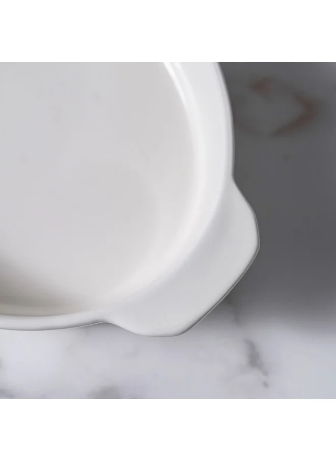 DANUBE HOME Serax Porcelain Oval Baking Dish for Baking Souffle Pudding Unique Design For Kitchen Hotel Restaurant Banquet and Daily Use 35.9X22.5X6CM
