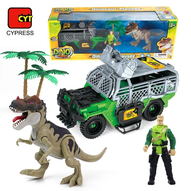 Y&D Simulation Dinosaur Toys Tyrannosaurus Rex Dinosaur Truck Armor Vehicles With Soldier Figures for Kids - Image 2