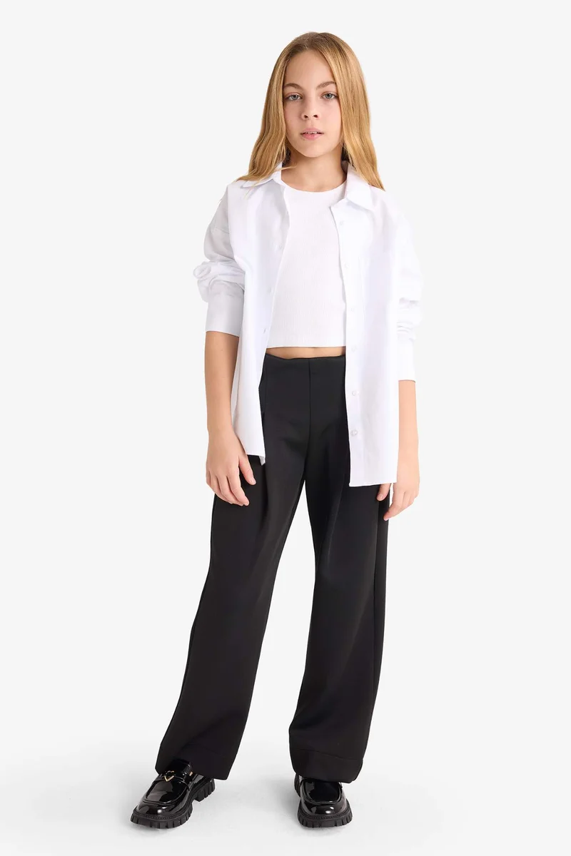 ديفاكتو Girl Oxford Long Sleeve Shirt