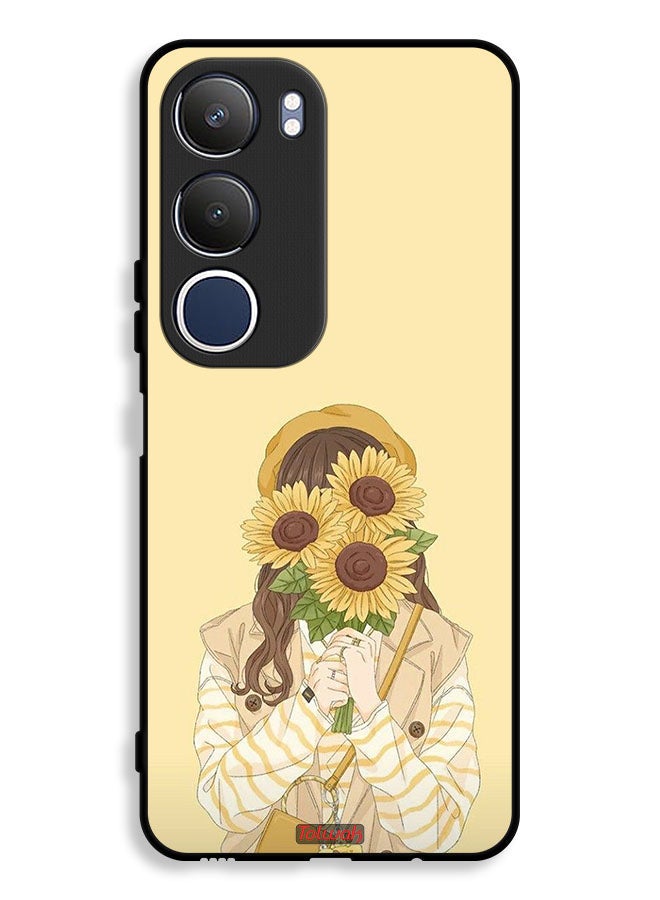 Tolwak Vivo Y19s 4G Protective Case Cover Hide Face With Sunflowers - Image 1