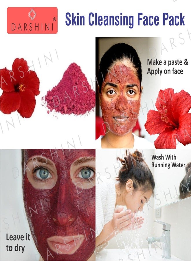 Darshini Hibiscus Powder | Gudhal Powder (Rosa Sinensis), Face Pack and Hair Care, 200g - Image 4