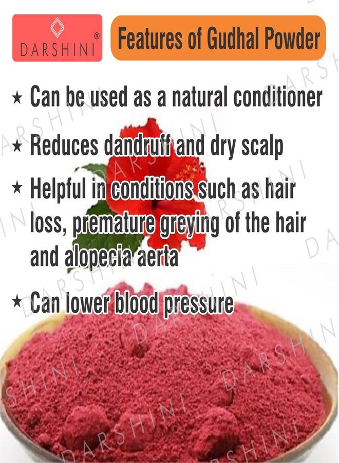 Darshini Hibiscus Powder | Gudhal Powder (Rosa Sinensis), Face Pack and Hair Care, 200g - Image 5
