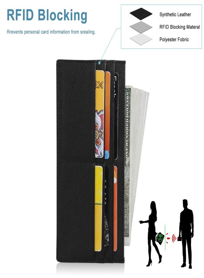 XEYOU Womens Credit Card Wallet Slim Long Zipper Pocket Purse for Coin, Cash, Receipt Multi-function Card Wallet for Ladies - Image 3